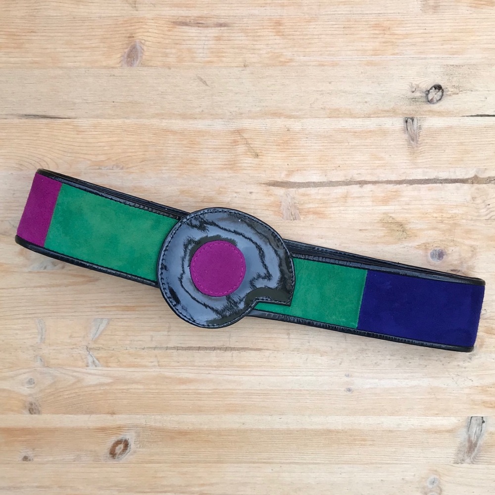 Vintage Mod Color Block Alden Howard Waist Belt